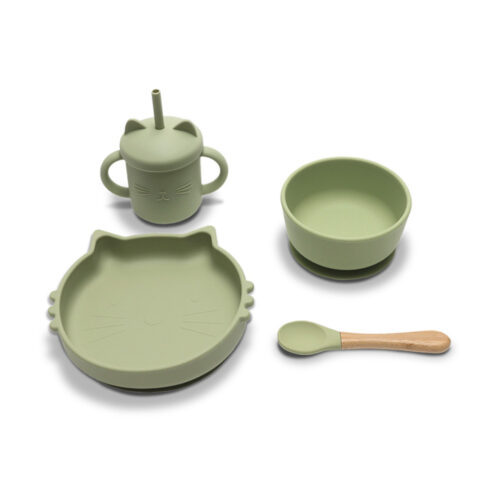 Σετ Φαγητού Σιλικόνης 4τμχ Natural Fresh Green Lorelli 10230700004