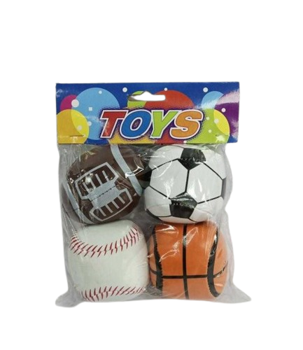 Σετ μαλακά μπαλάκια παιχνιδιού - No.2.5 - 4pcs - 0648-37 - 222070