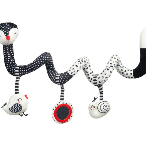 Λούτρινο Οριζόντιο Σπιράλ Black & White Spring Fox 0350
