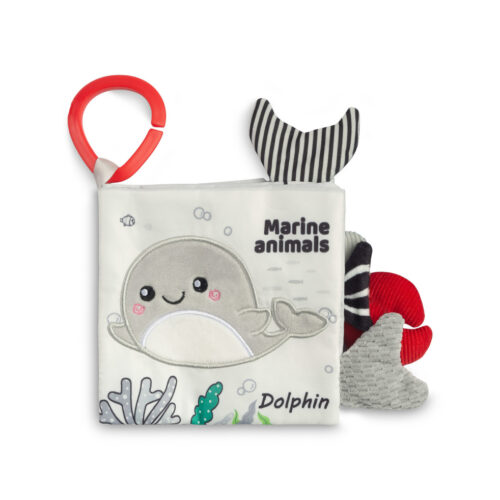 Βιβλιαράκι Υφασμάτινο Black & White Dolphin 0370