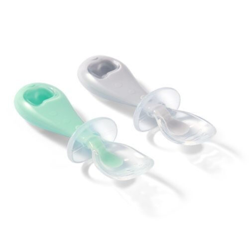 Σετ Κουταλάκια Σιλικόνης 2τμχ Babyono Mint Grey 784/02
