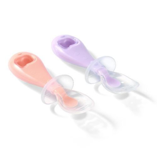 Σετ Κουταλάκια Σιλικόνης 2τμχ Babyono Pink Lila 784/01