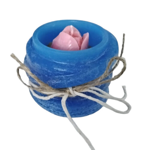 Χειροποίητο Αρωματικό Κερί Rose Pink Blue 32609990014