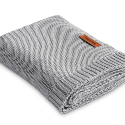 Κουβέρτα Πλεκτή 80x100cm Bamboo & Cotton Sensillo Grey 4335