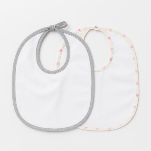 Σαλιάρες με Κορδόνια 2τμχ Beboulino Grey Pink 71102112108