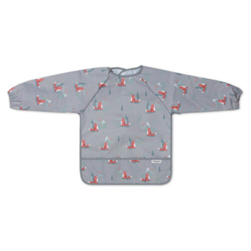 Σαλιάρα Αδιάβροχη με Μανίκια Babyono Grey Fox 1477/03