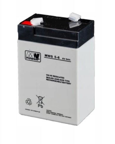 MPL Power Elektro Επαναφορτιζόμενη Μπαταρία Μολύβδου - VRLA MWS 6V/5Ah